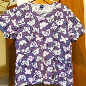 Plus size scrub top